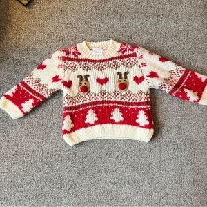 ZARA Toddler Reindeer Knit Sweater